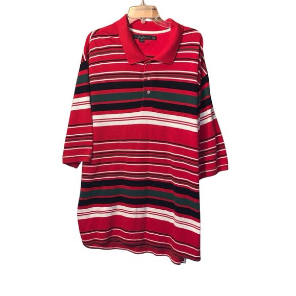 Sean John Men’s Sz XXL Polo Shirt Red Striped - Picture 5 of 13